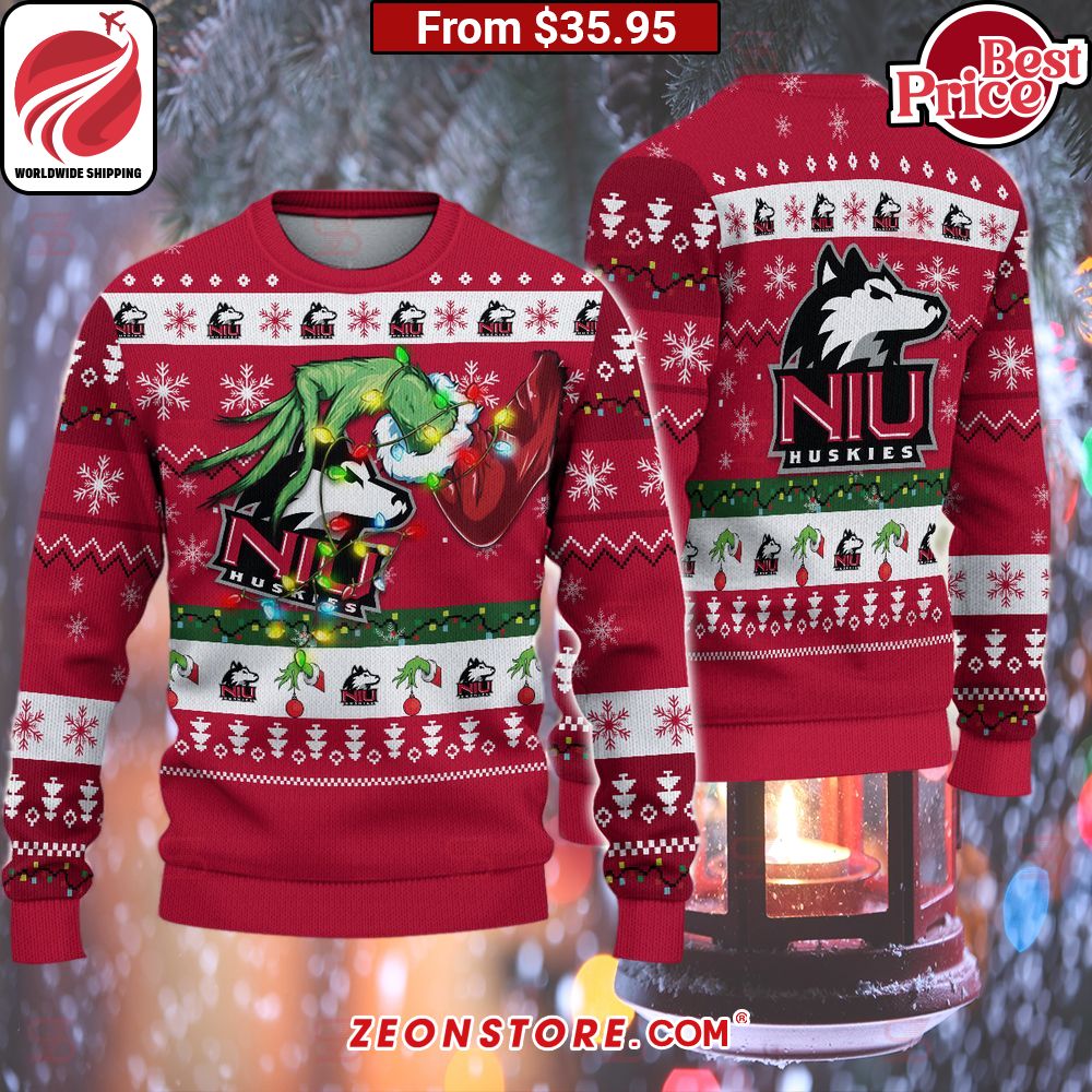 Northern Illinois Huskies Grinch Christmas Sweater