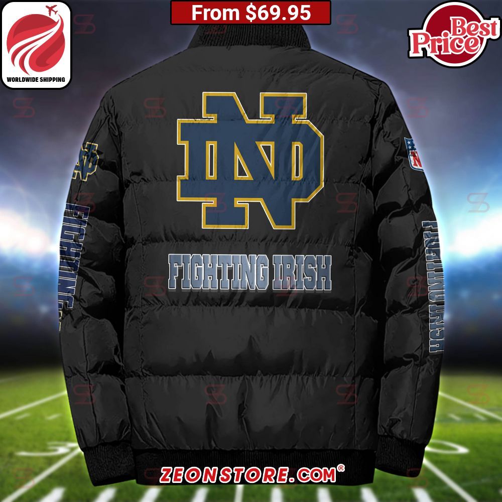 Notre Dame Fighting Irish Custom Puffer Down Jacket