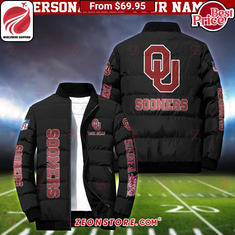 Oklahoma Sooners Custom Puffer Down Jacket