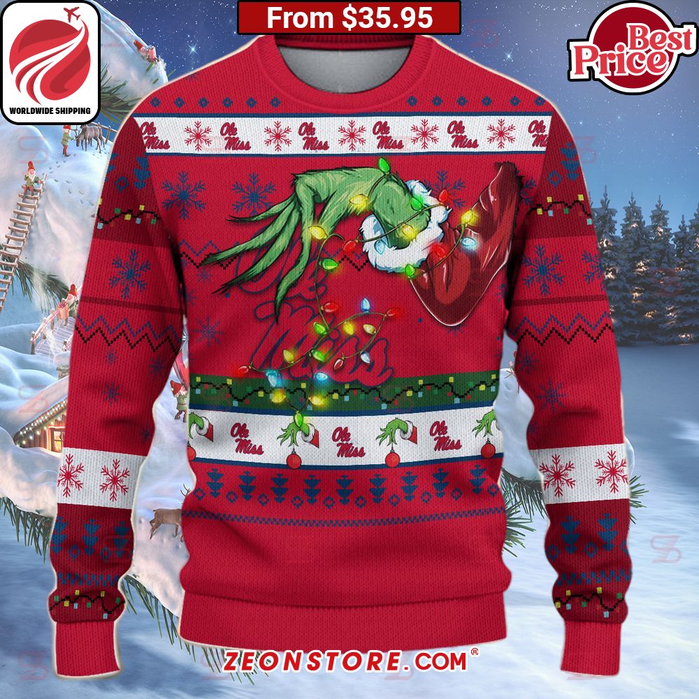 Ole Miss Rebels Grinch Christmas Sweater