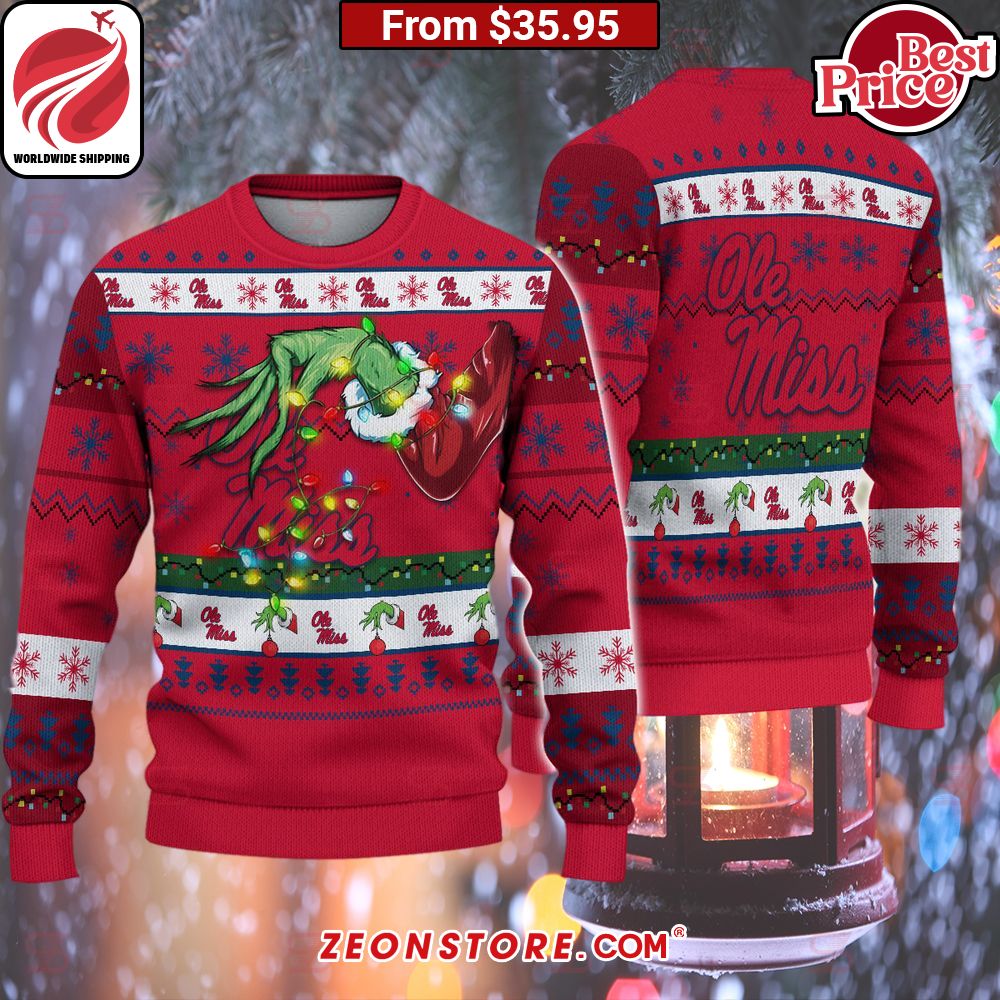 Ole Miss Rebels Grinch Christmas Sweater