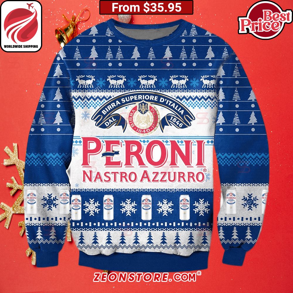 Peroni Nastro Azzurro Christmas Sweater