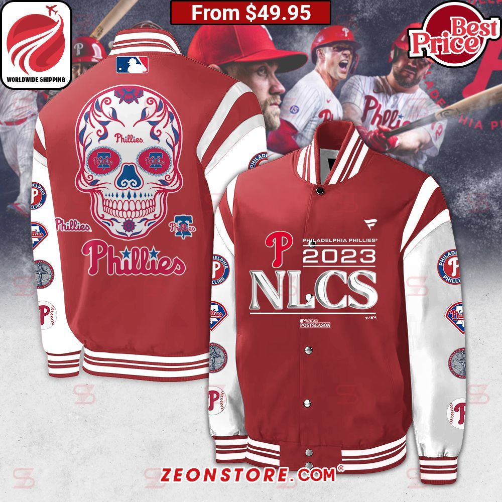 Philadelphia Phillies 2023 NLCS Skull Baseball Jacket