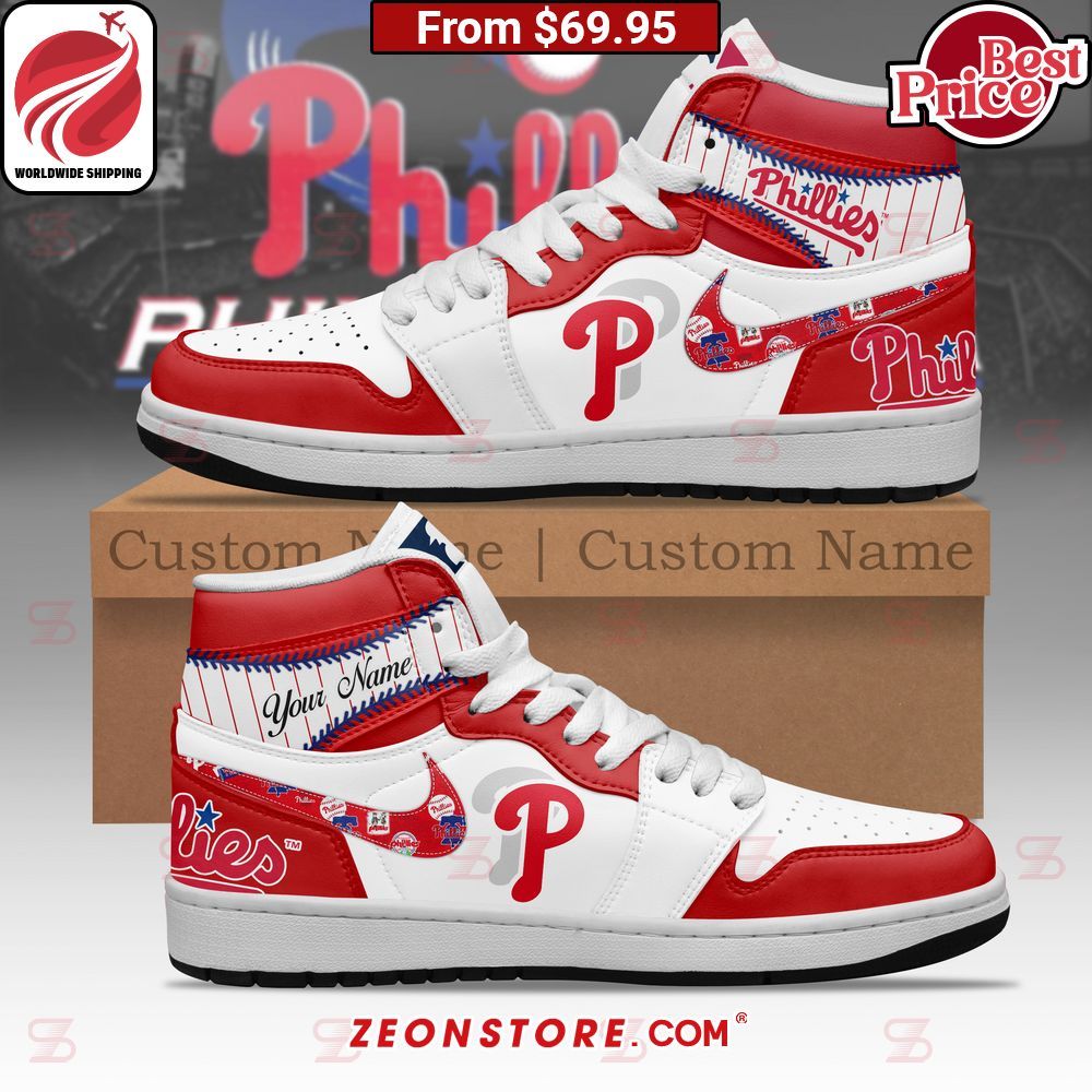 Philadelphia Phillies Custom Air Jordan High Top