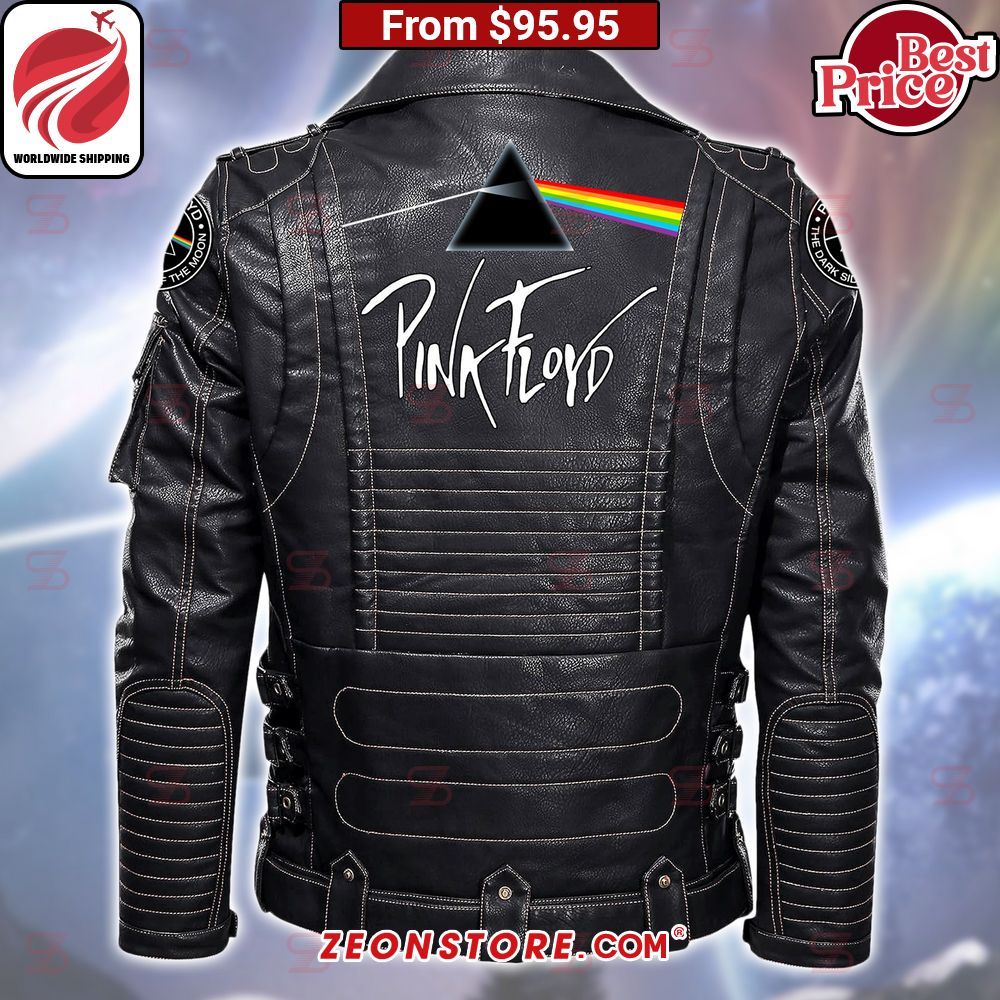 Pink Floyd Belt Solid Zip Locomotive Leather Jacket