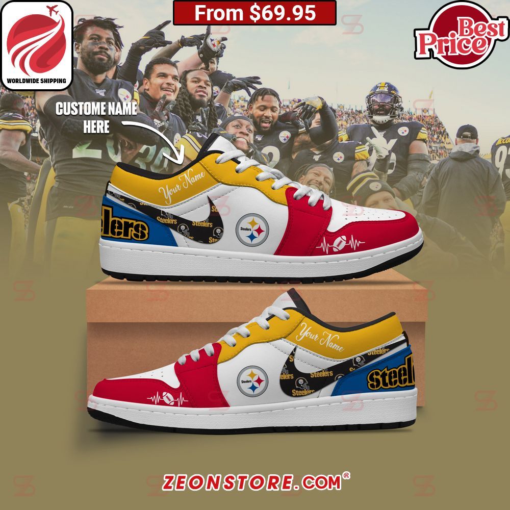 Pittsburgh Steelers Custom Nike Air Jordan 1 Low
