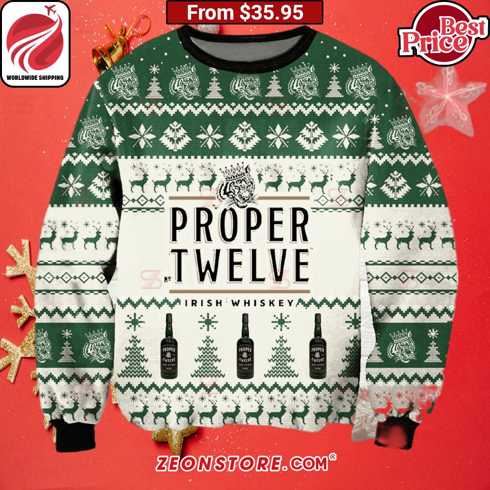 Proper Twelve Irish Whiskey Christmas Sweater