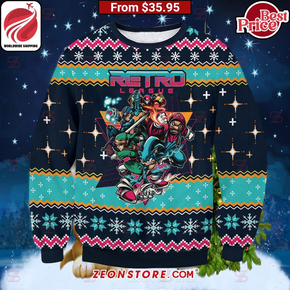 Retro League Christmas Sweater