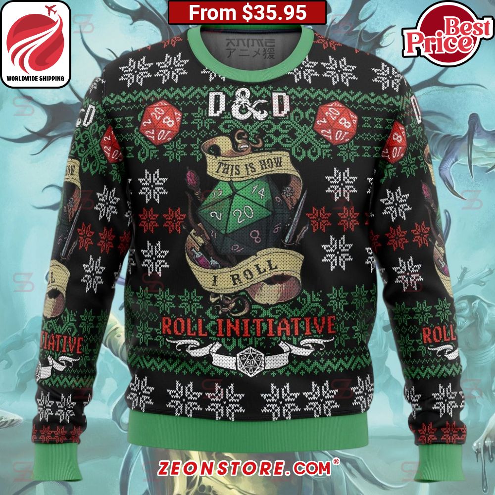 Roll Initiative Dungeons & Dragons Sweater