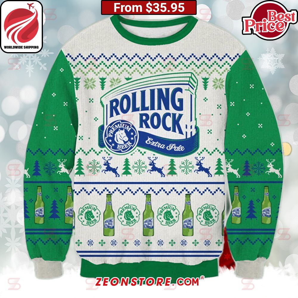 Rolling Rock Extra Pale Premium Beer Christmas Sweater