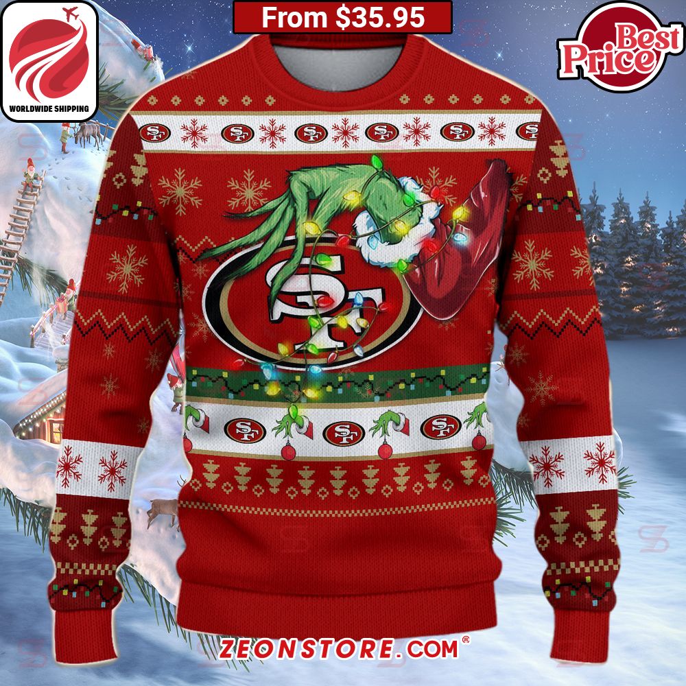 San Francisco 49ers Grinch Christmas Sweater