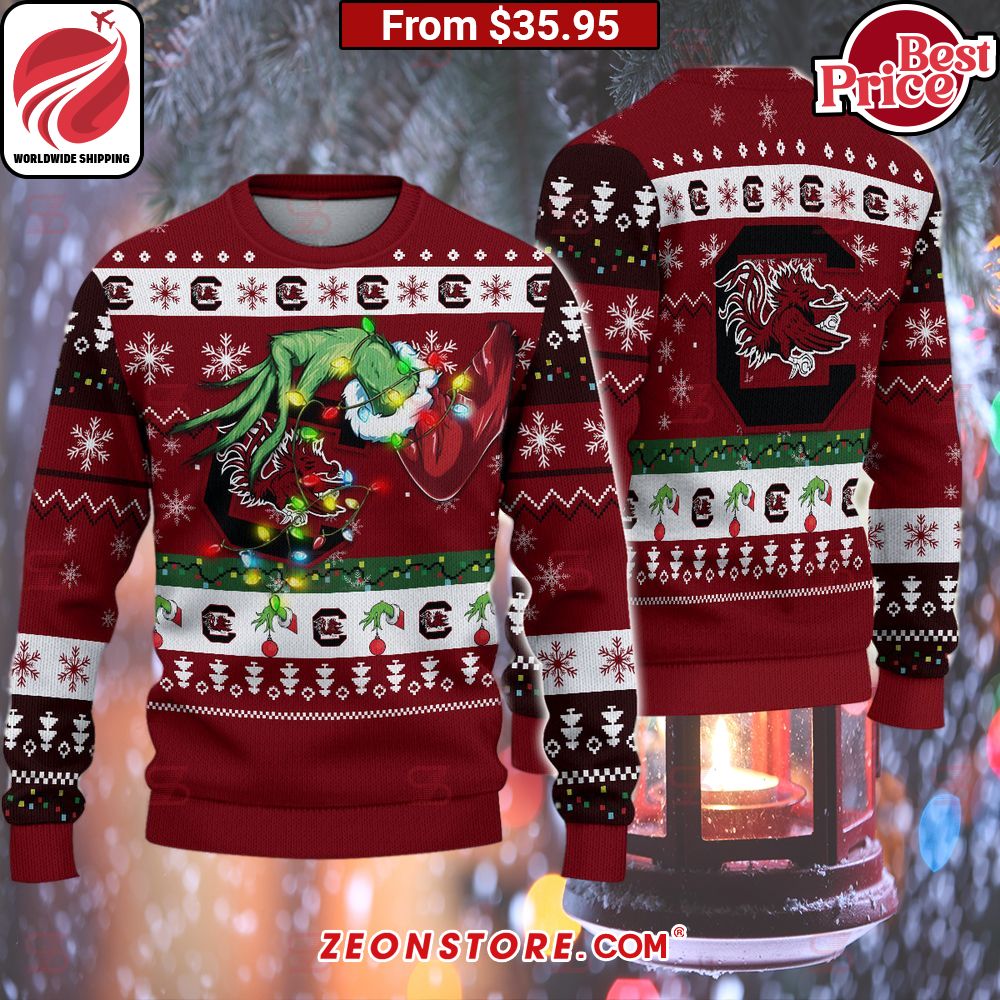 South Carolina Gamecocks Grinch Christmas Sweater