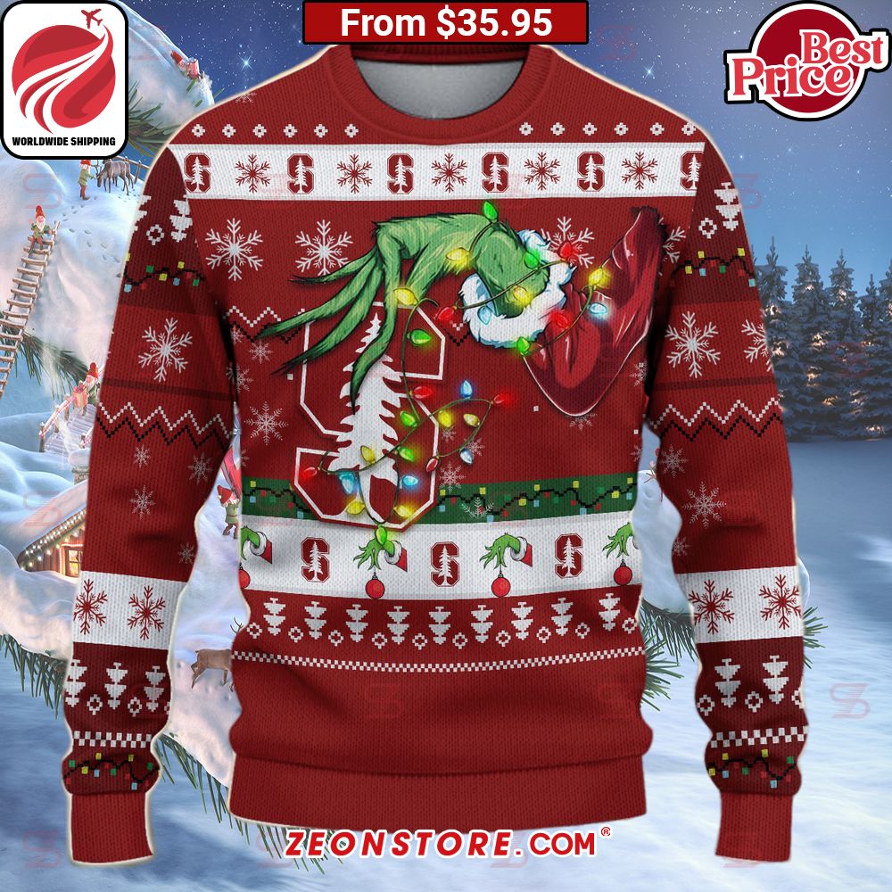 Stanford Cardinal Grinch Christmas Sweater