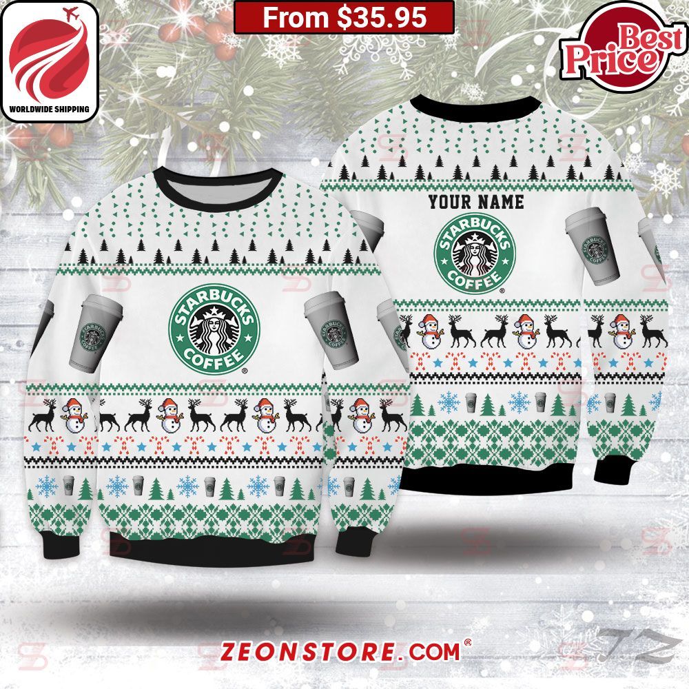 Starbucks Coffee Custom Christmas Sweater