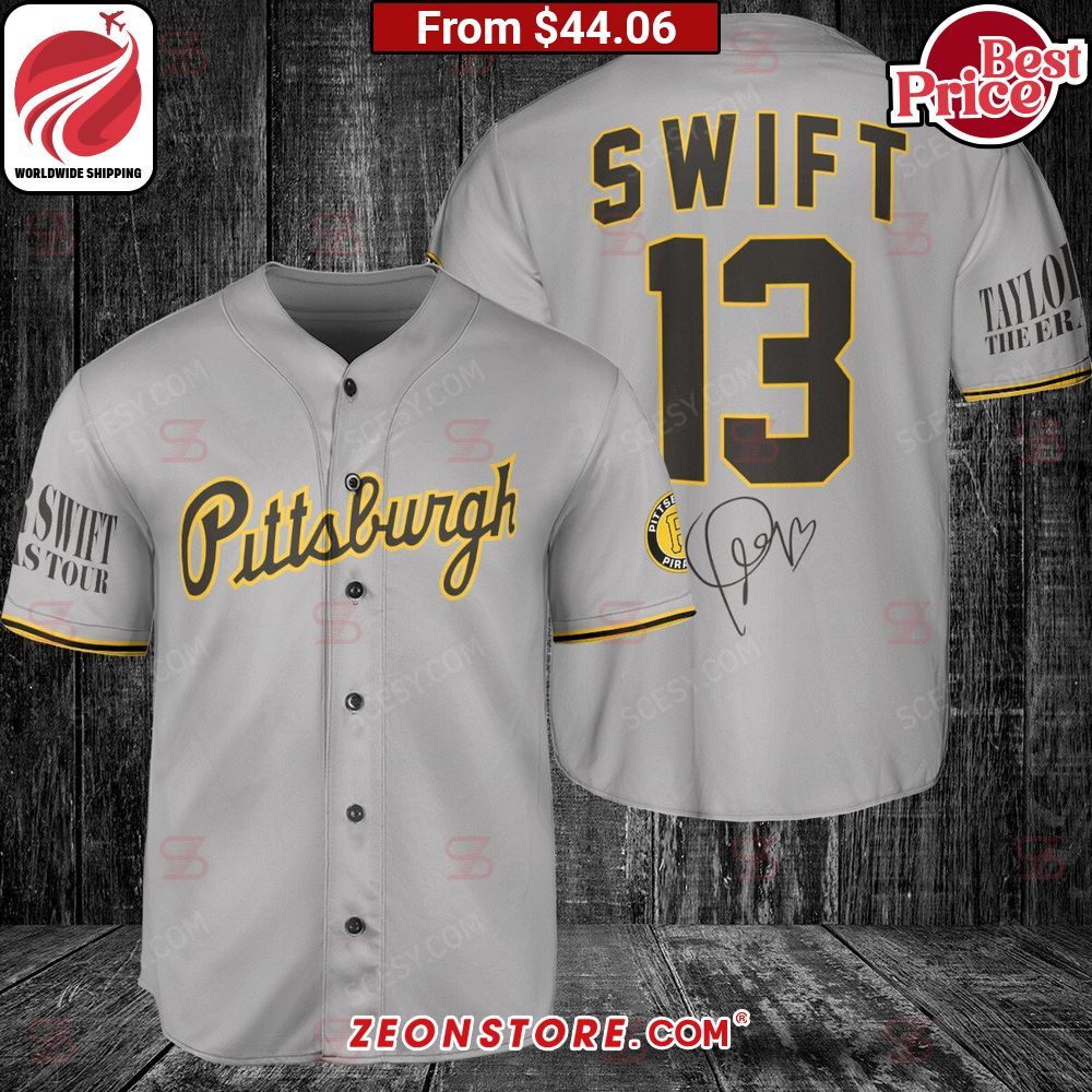 Taylor Swift The Eras Tour Pittsburgh Pirates Baseball Jersey