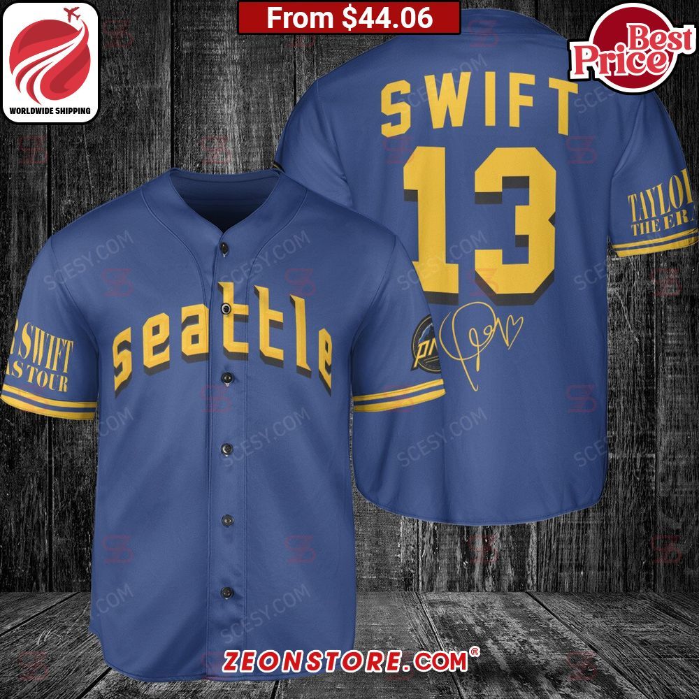 Taylor Swift The Eras Tour Seattle Mariners Baseball Jersey