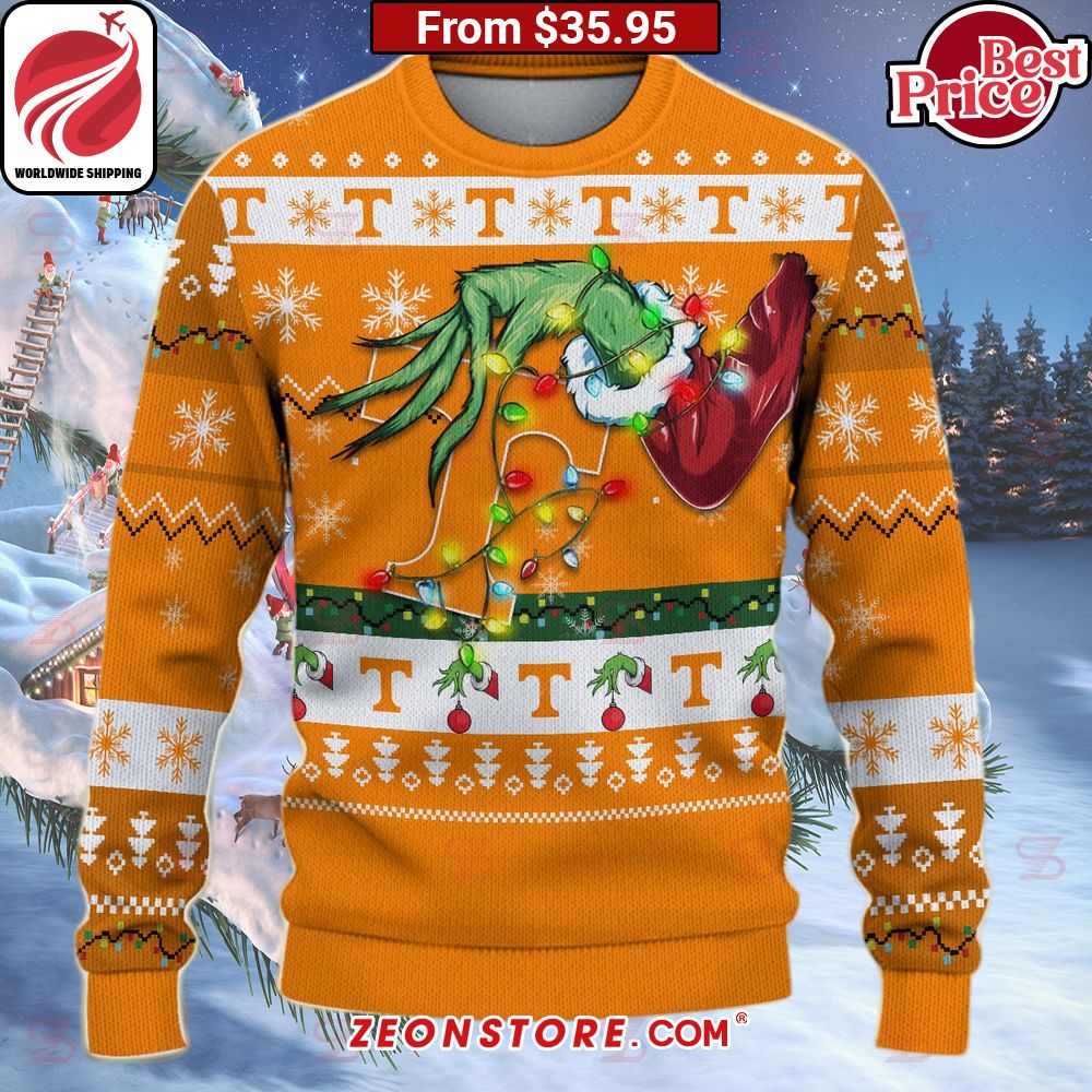 Tennessee Volunteers Grinch Christmas Sweater