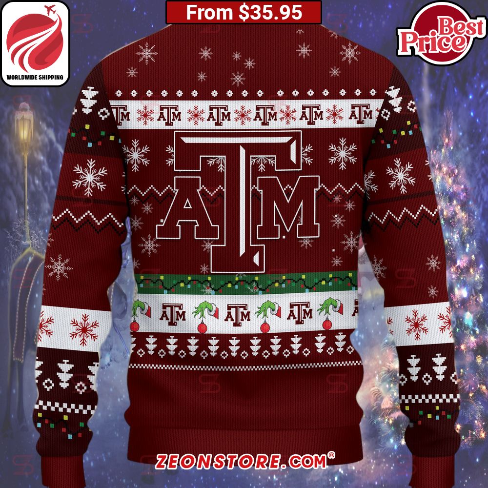 Texas A&M Aggies Grinch Christmas Sweater