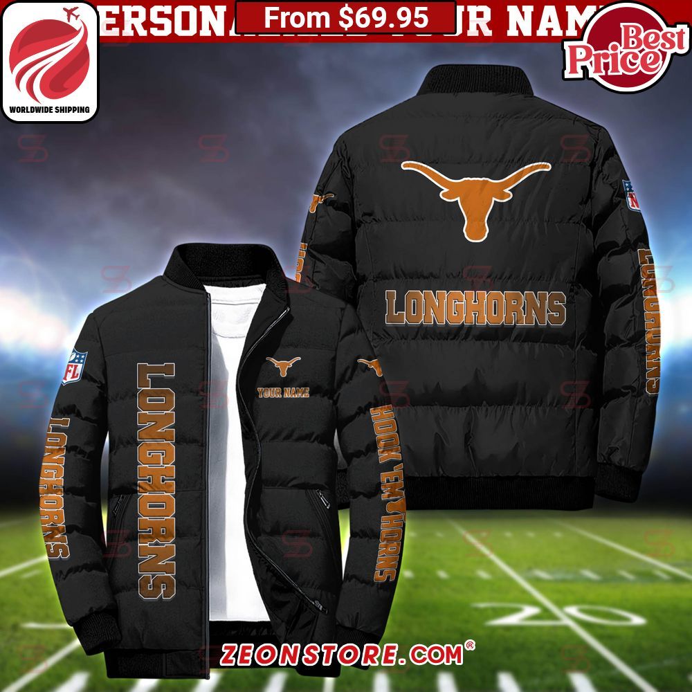 Texas Longhorns Custom Puffer Down Jacket
