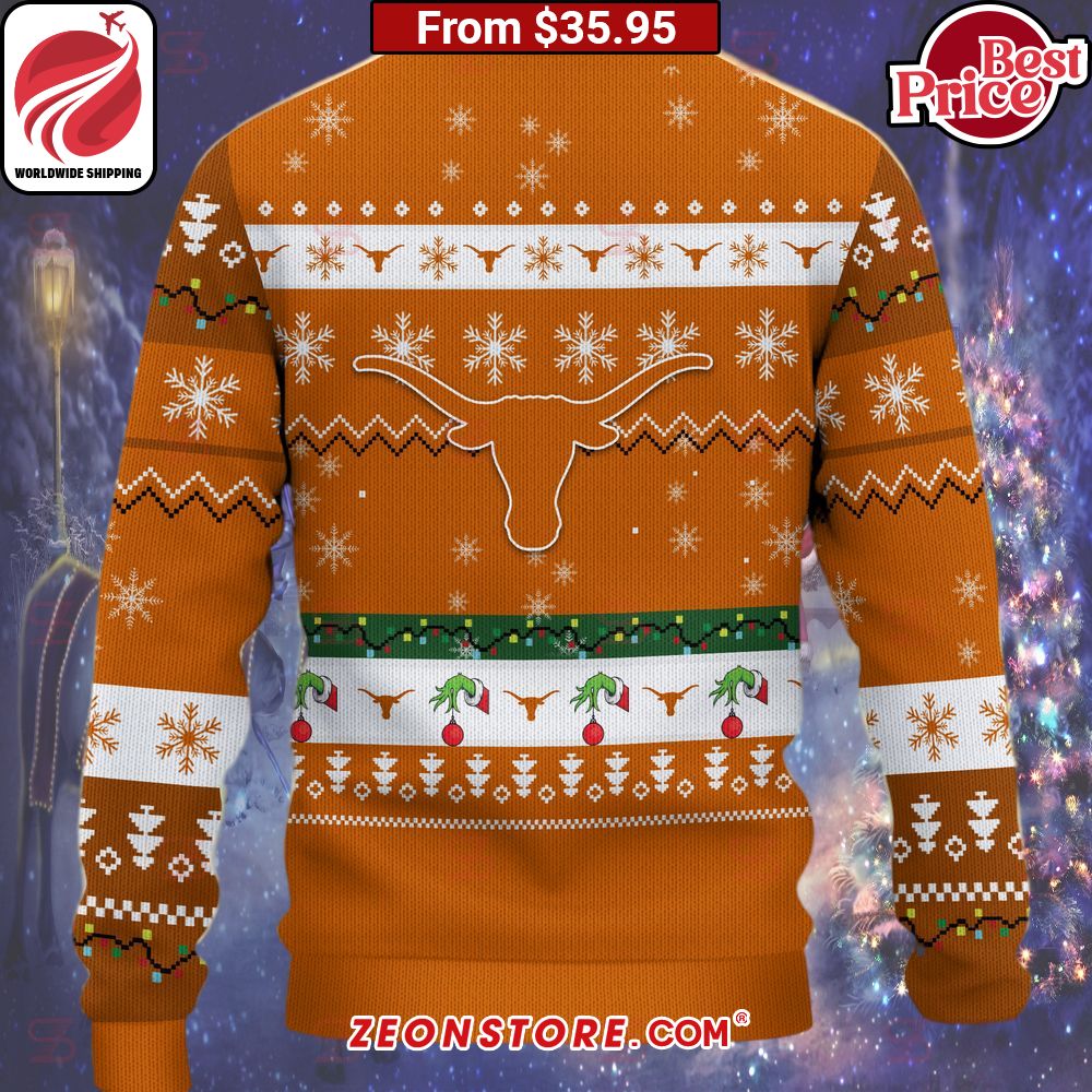 Texas Longhorns Grinch Christmas Sweater