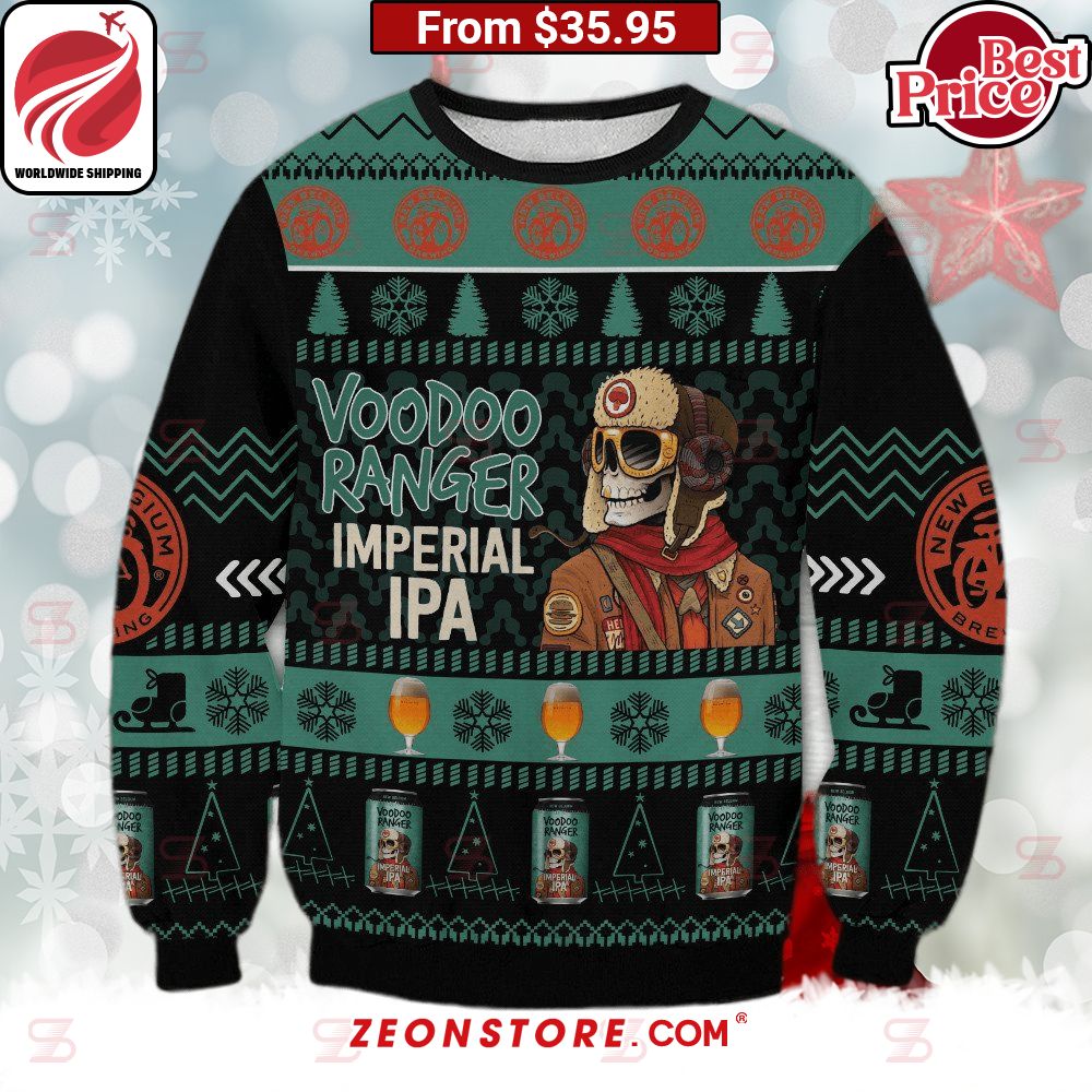 Voodoo Ranger Imperial IPA Skull Christmas Sweater