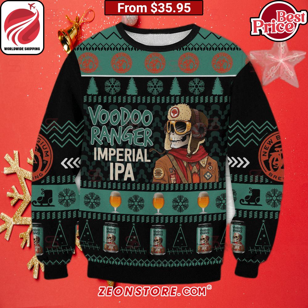 Voodoo Ranger Imperial IPA Skull Christmas Sweater