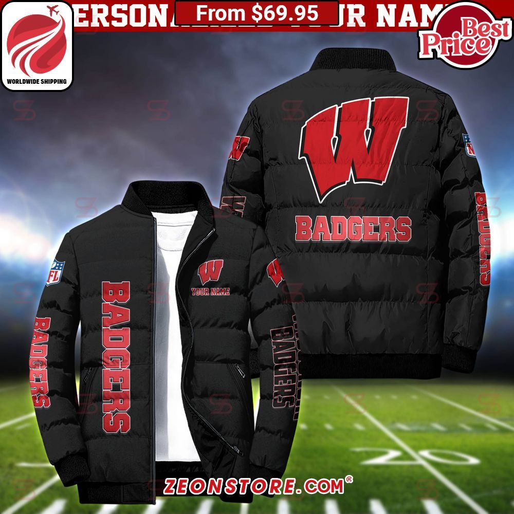 Wisconsin Badgers Custom Puffer Down Jacket