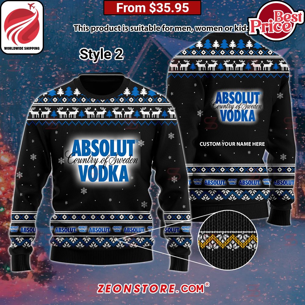 Absolut Vodka Custom Sweater Stand easy bro