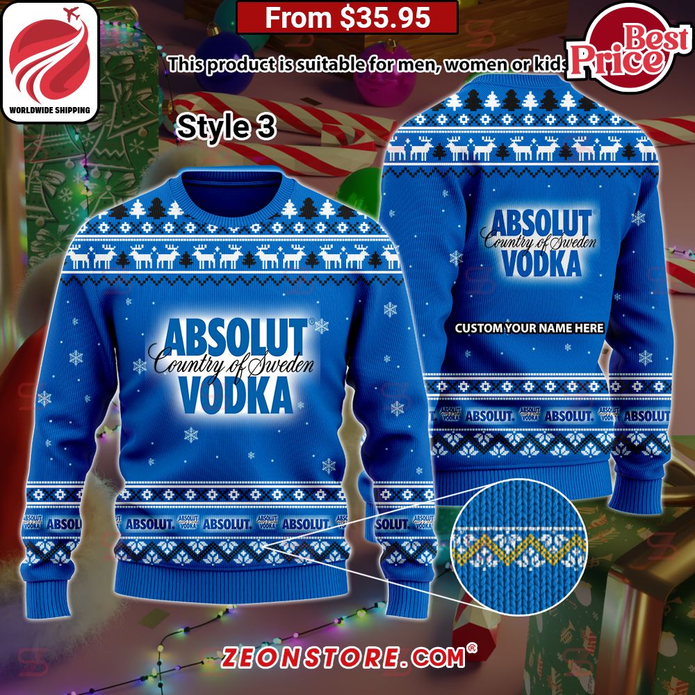 Absolut Vodka Custom Sweater Have you joined a gymnasium?
