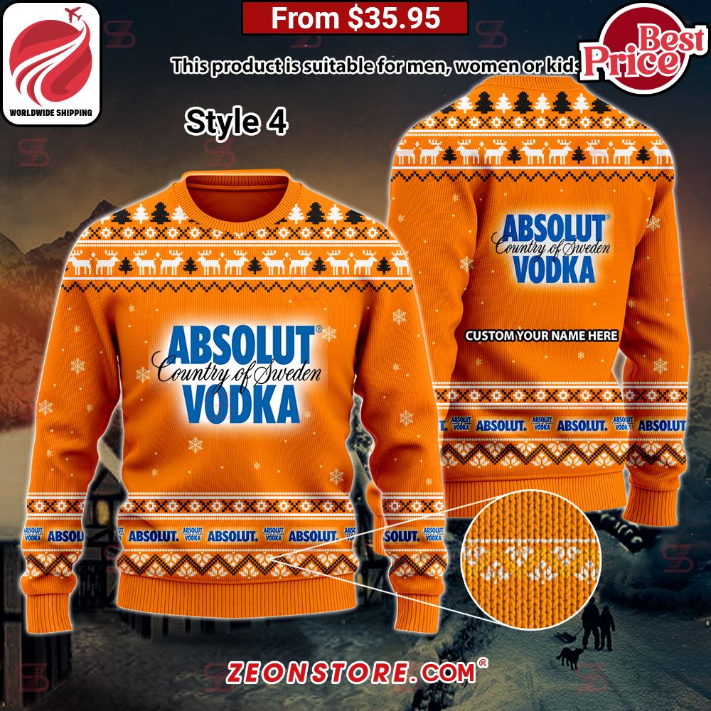 Absolut Vodka Custom Sweater It is too funny