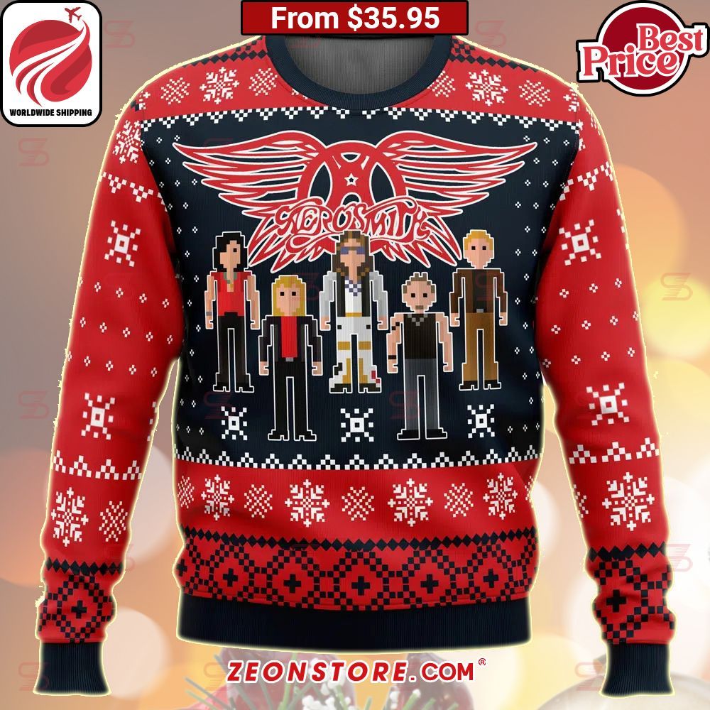 Aerosmith Christmas Sweater Out of the world