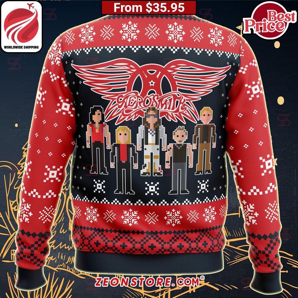 Aerosmith Christmas Sweater Such a charming picture.