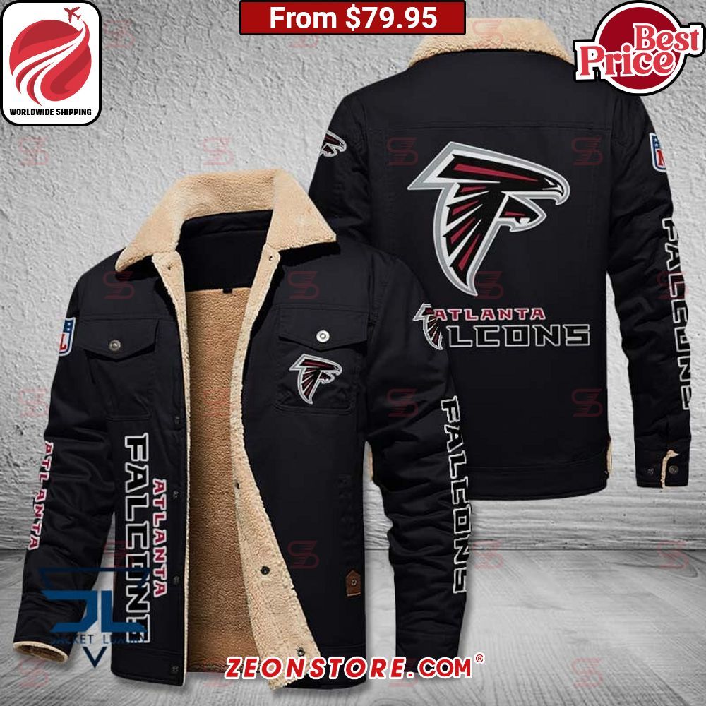 Atlanta Falcons Fleece Leather Jacket Heroine