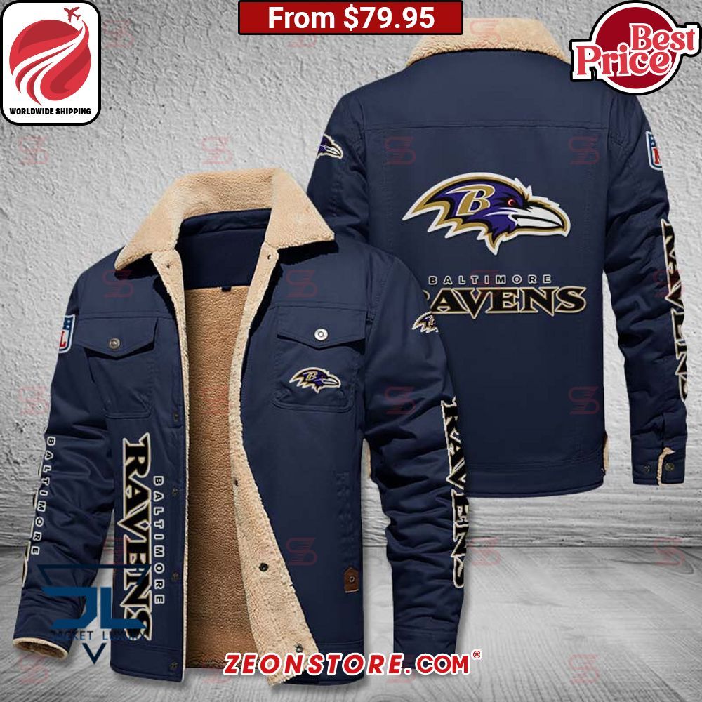 Baltimore Ravens Fleece Leather Jacket Natural and awesome