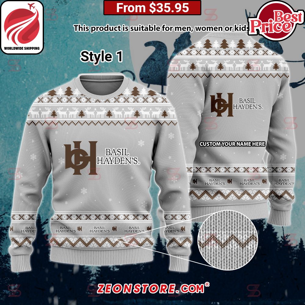 Basil Hayden's Custom Sweater Super sober
