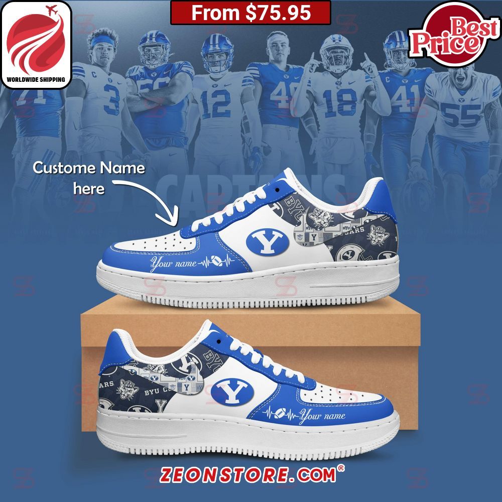 BYU Cougars Custom Nike Air Force 1 Oh! You make me reminded of college days