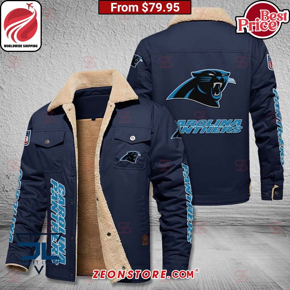 Carolina Panthers Fleece Leather Jacket Nice photo dude