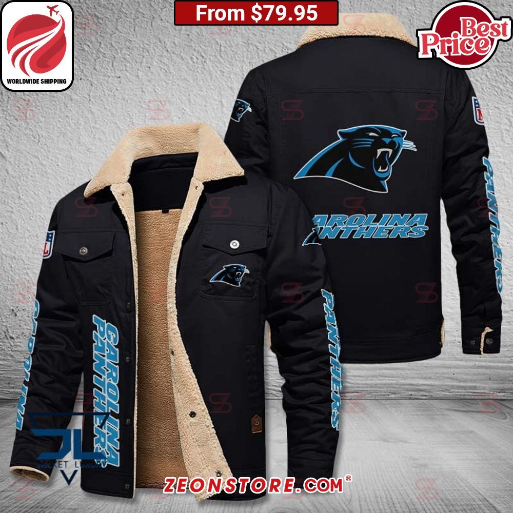 Carolina Panthers Fleece Leather Jacket Your beauty is irresistible.