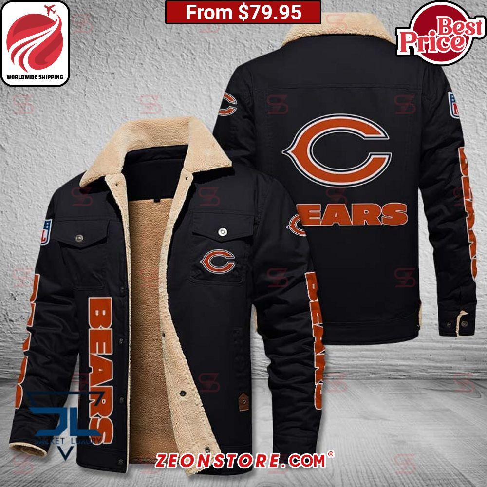 Chicago Bears Fleece Leather Jacket Out of the world