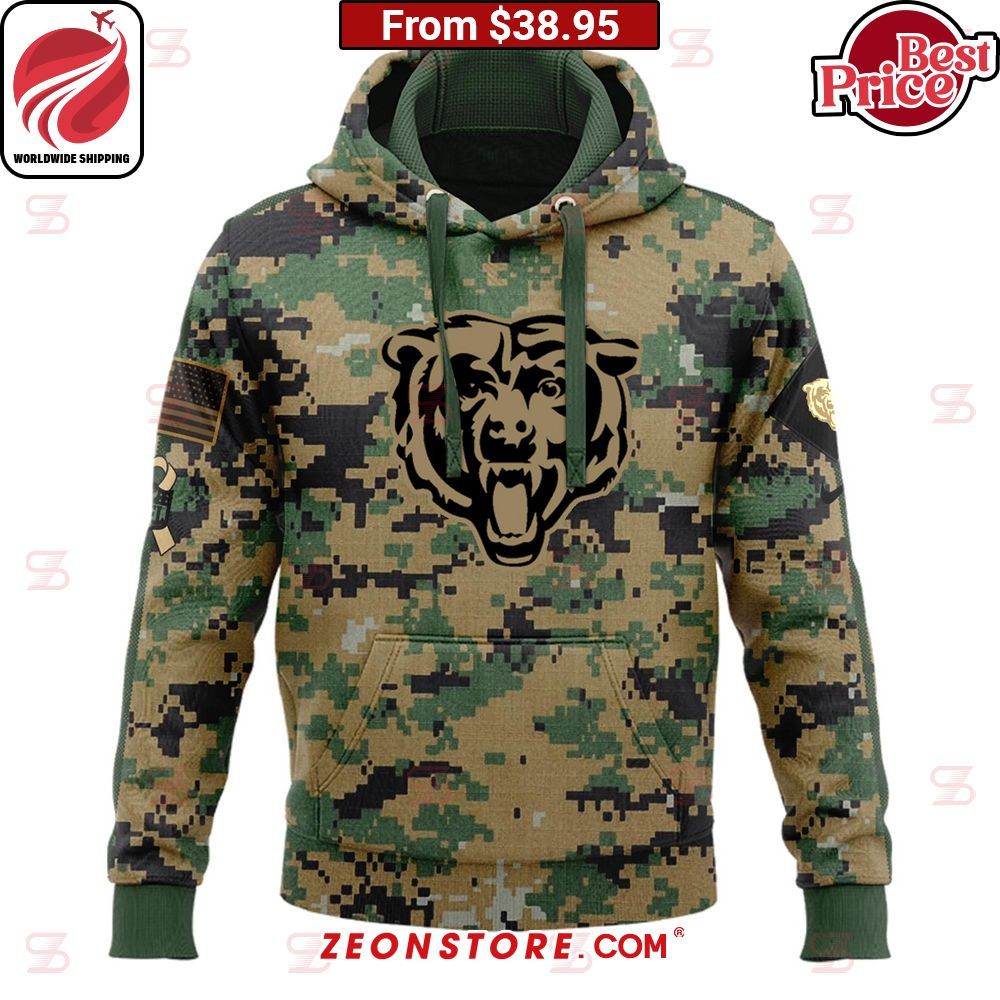 Chicago Bears Salute to Service 3D Hoodie