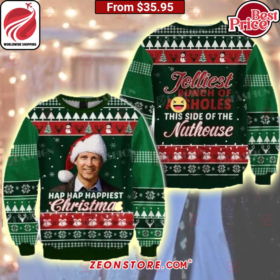 Clark Griswold Hap Hap Happiest Christmas Sweater