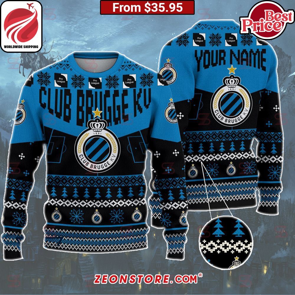 Club Brugge KV Custom Christmas Sweater Bless this holy soul, looking so cute