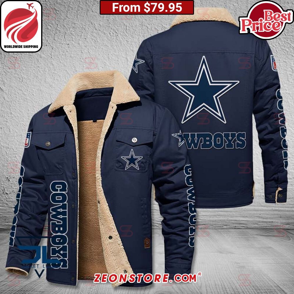 Dallas Cowboys Fleece Leather Jacket Good look mam