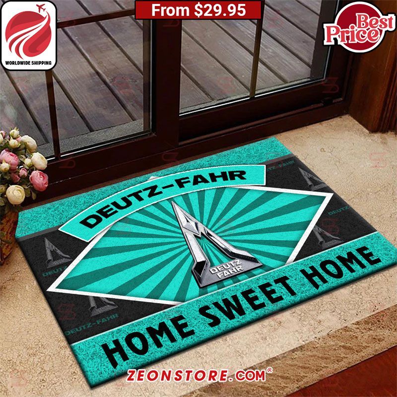 Deutz Fahr Home Sweet Home Doormat Radiant and glowing Pic dear
