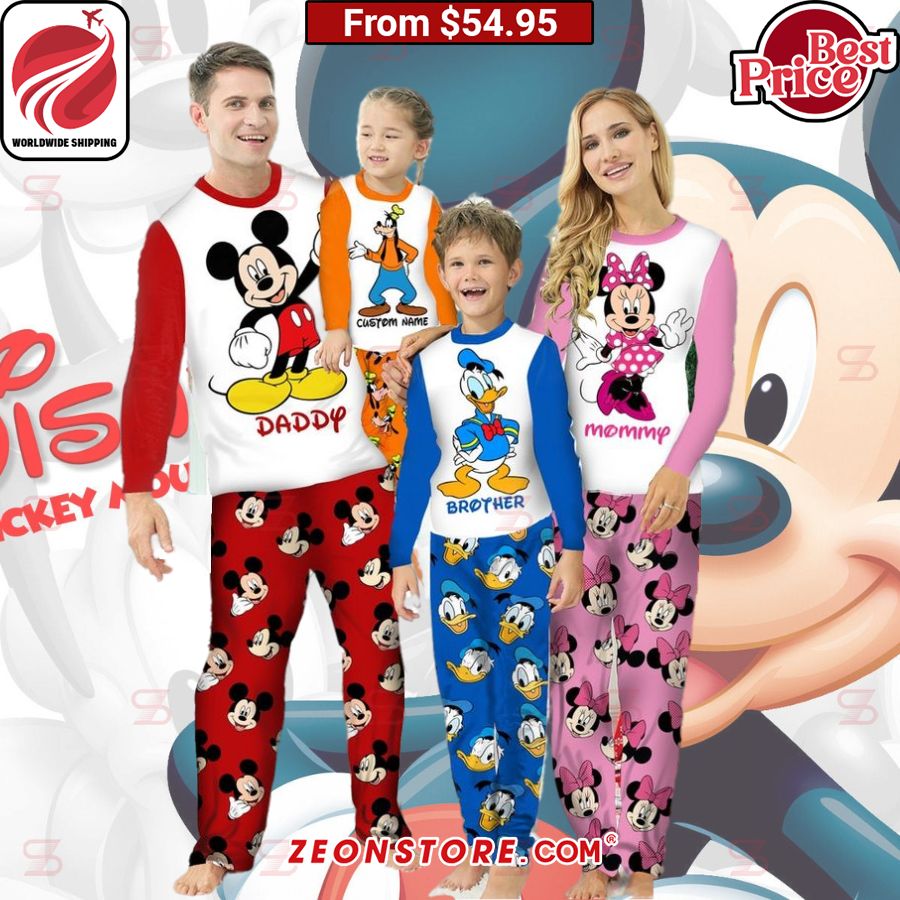 Family Disney Goofy Donald Mickey Minnie Christmas Pajamas Set