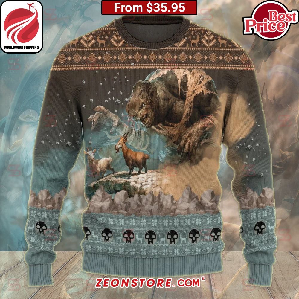 Game MTG Clackbridge Troll Christmas Sweater Damn good