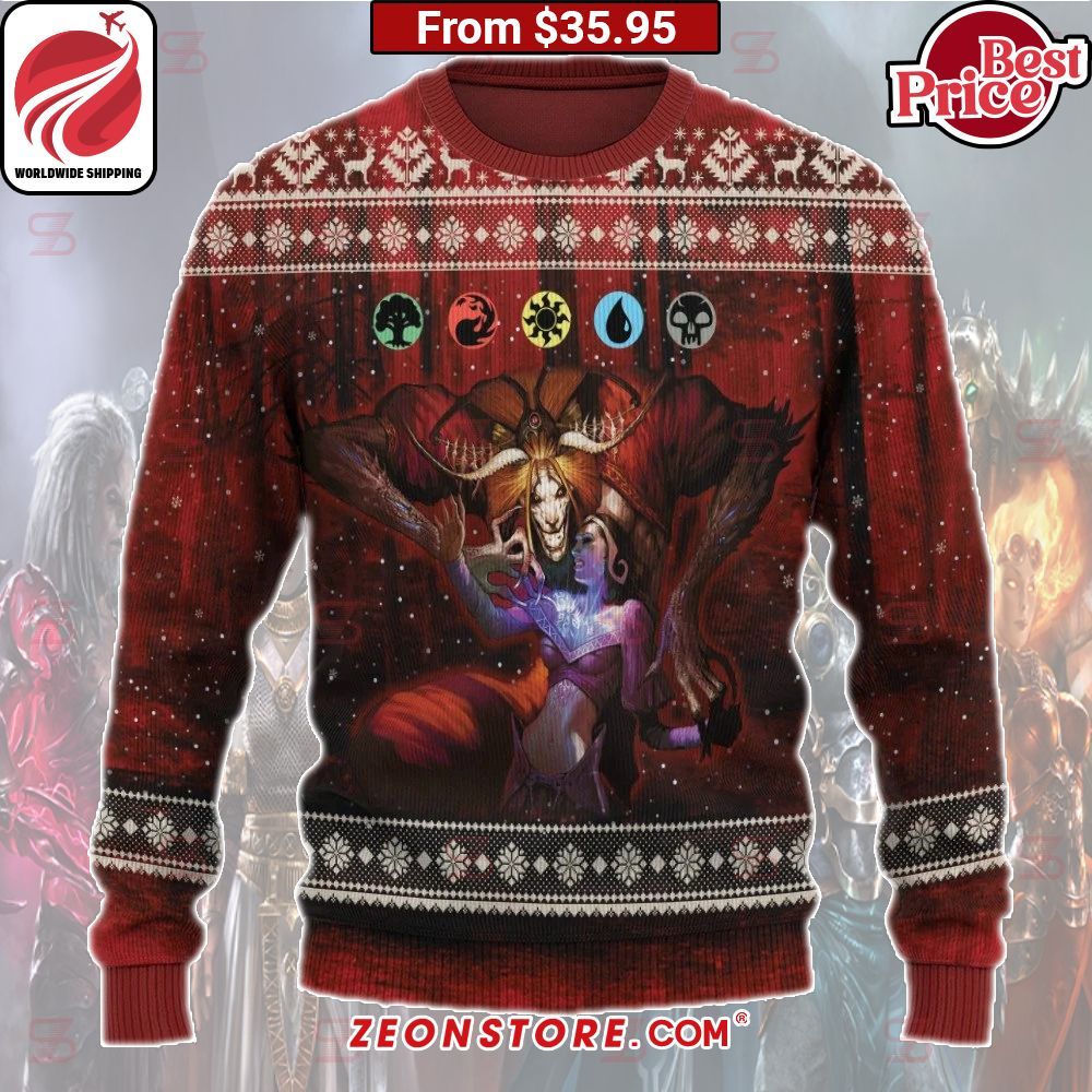 Game MTG Demonic Tutor Christmas Sweater Royal Pic of yours
