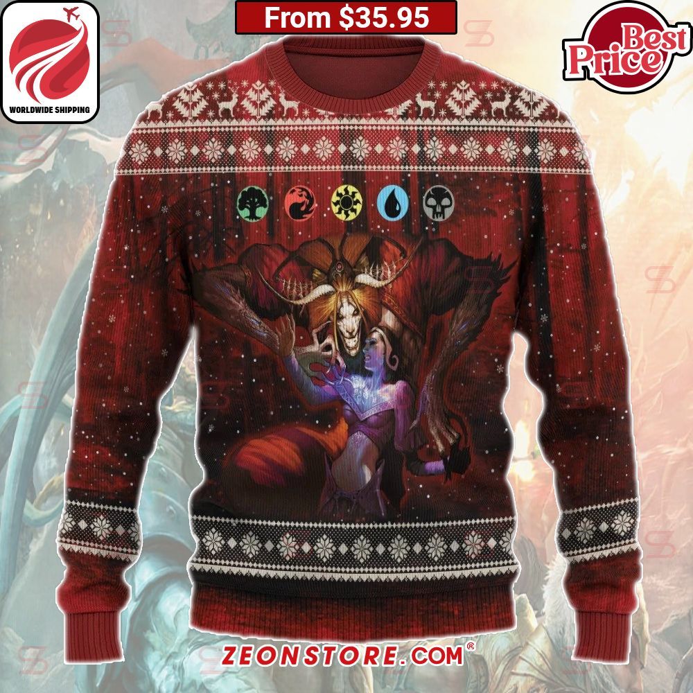 Game MTG Demonic Tutor Christmas Sweater You look too weak