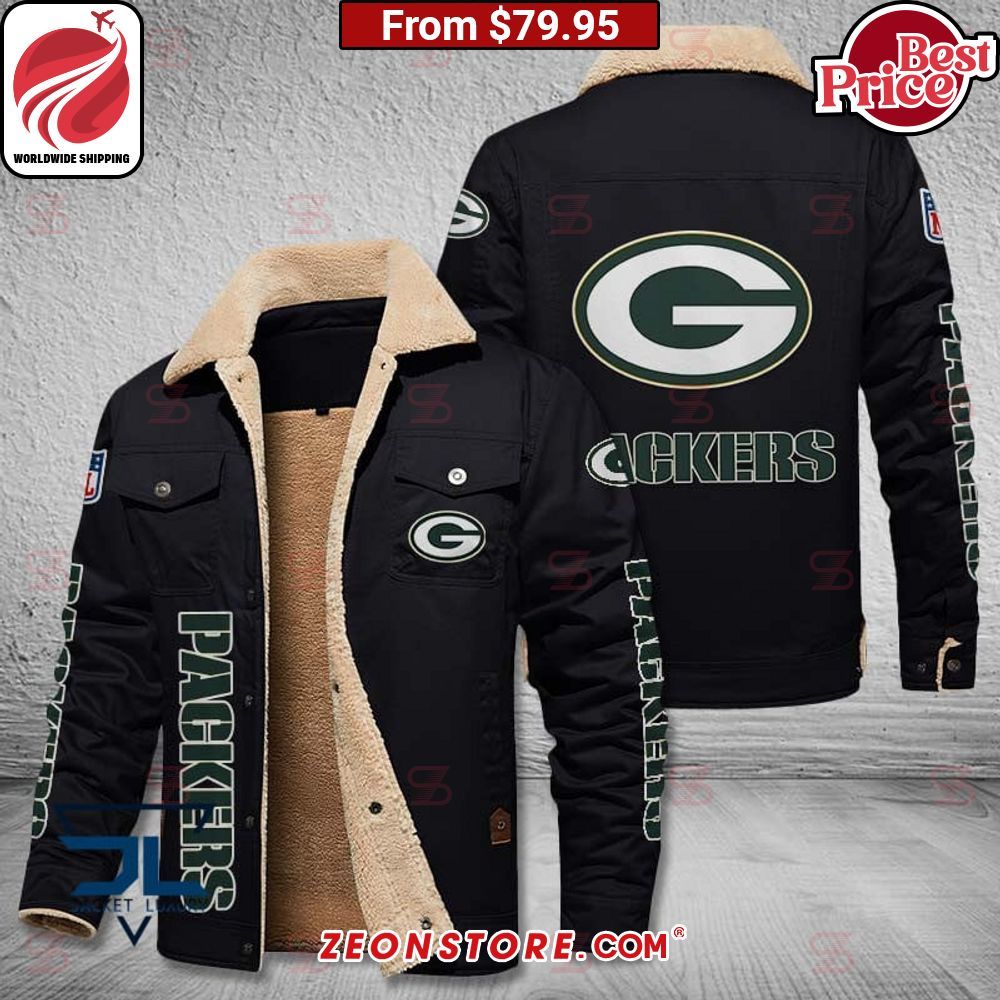 Green Bay Packers Fleece Leather Jacket Eye soothing picture dear