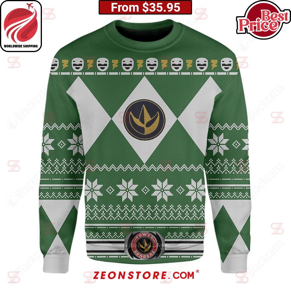 Green Mighty Morphin Power Rangers Sweater You look handsome bro